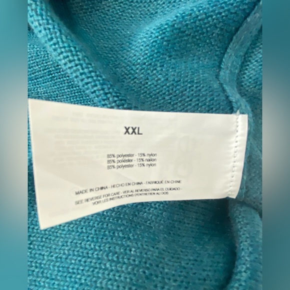 Ella Moss NWT Teal Ribbed Women's Sweater - Picture 6 of 9